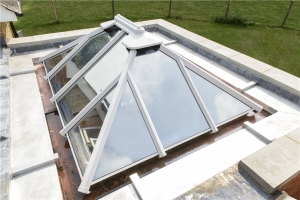 Modern conservatory solar roof with glass panels, showing style and energy efficiency in 2025
