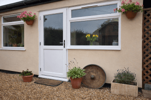 uPVC Back Door and Side Window (Coupled Frame Example)